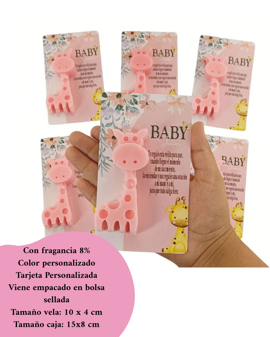 Jirafa con tarjeta