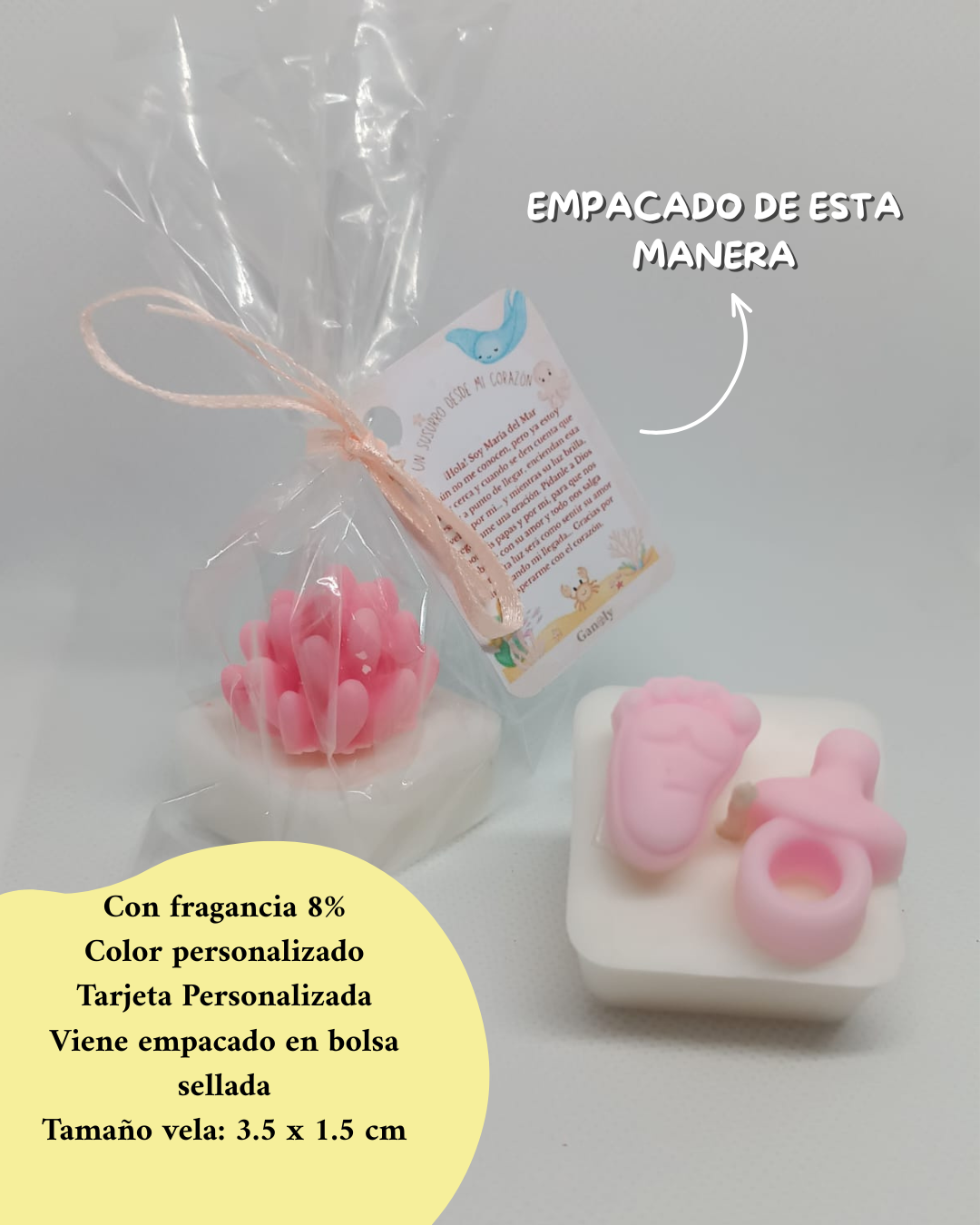 Vela piecito y chupete